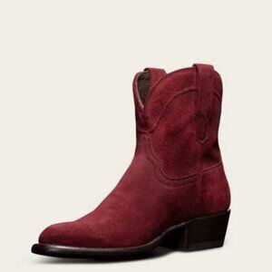 Tecovas Lucy Red Sueded Leather Bootie - NWT - Size 5.5B